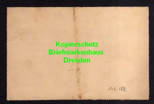 116132 Privatpost Hansa Dresden 1891 Ganzsache Kartenbrief an Ingenieur Meister