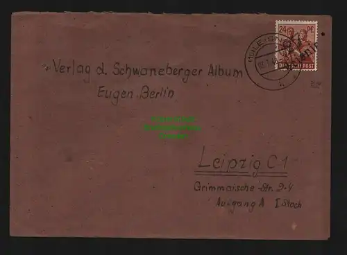 h3980 SBZ Bezirkshandstempel Bezirk 27 Brief Leisnig 3.7.48 nach Leipzig