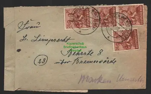 B9987 Brief SBZ Gebühr Währungsreform 1948 Zehnfach  Seehausen Kr. Wanzleben