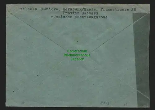 B8359 SBZ 1-7A Grossräschen Brief 2.10.46 nach Ober Österreich Zensur Civil Mail