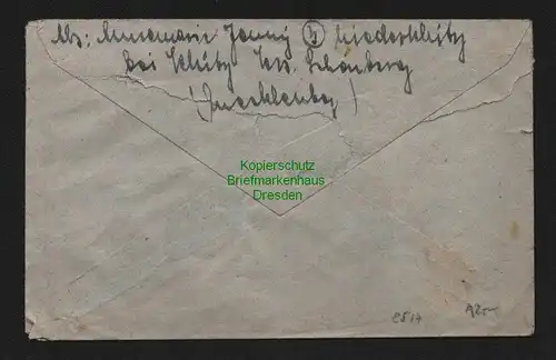 B8517 Brief SBZ Mecklenburg Klütz 1946 an Suchdienst Mainz