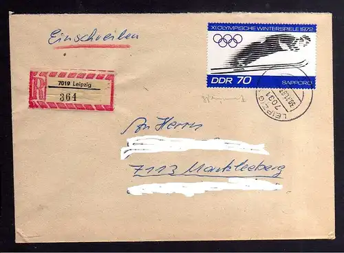 B3525 DDR Briefe Einzel- oder Mehrfachfrankaturen 1971 1730 EF Einschreiben