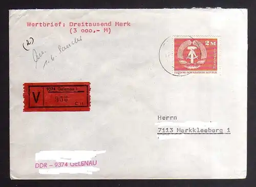 B3541 DDR Briefe Einzel- oder Mehrfachfrankaturen 1973 1900 Soz Aufbau Wertbrief