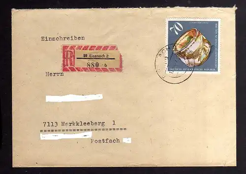 B3527 DDR Briefe Einzel- oder Mehrfachfrankaturen 1976  2186 EF Einschreiben