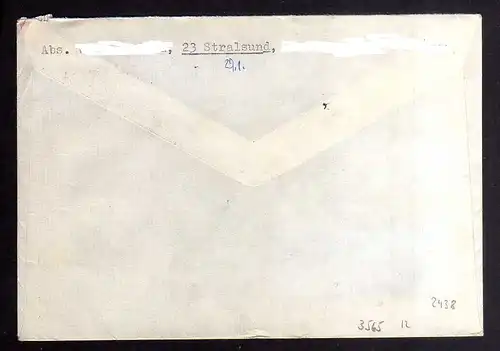 B3565 DDR Briefe Einzel- oder Mehrfachfrankaturen 1979 2438 MeF Einschreiben