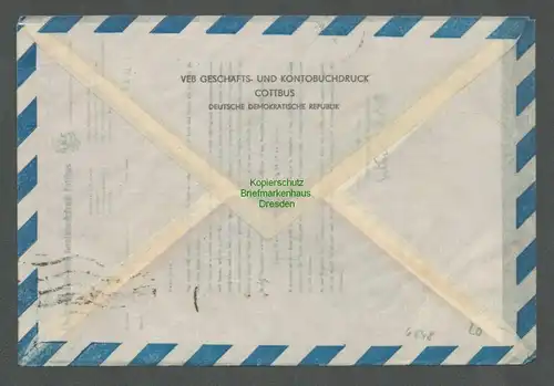 B6548 Brief DDR 1954 Offsetdruck 368 374 Luftpost Leichtbrief Istanbul Türkei