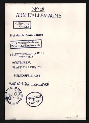 B13528 DDR Gedenkblatt Völkerschlacht bei Leipzig Historisches Biwak 1988