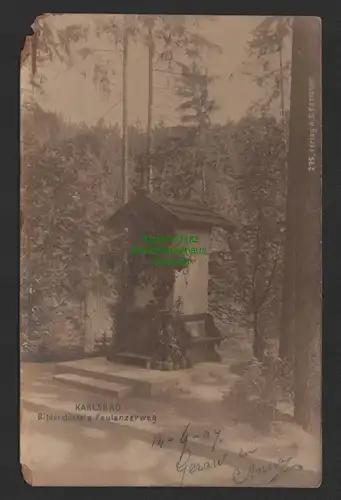 151875 AK Karlsbad Bilderstöckle a Faulenzerweg 1907