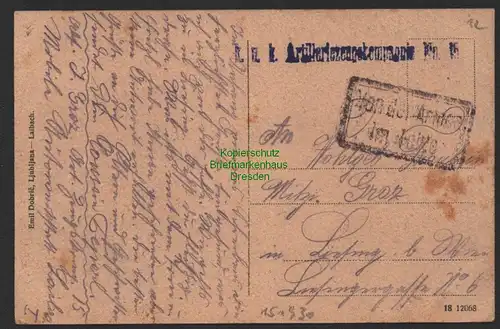 151930 AK Ljubljana Laibach Marije Terezije cesta Ehrenwerte Maria Theresia 1918