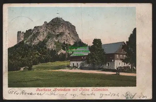 149882 AK Tollenstein Rozhled Jiretin pod Jedlovou Gasthaus Kretscham um 1900