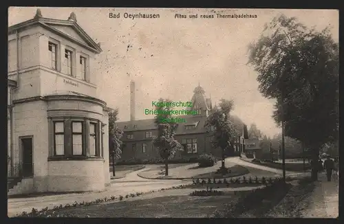 149985 AK Bad Oeynhausen 1906 Altes und Neues Thermalbadehaus