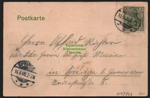 149963 AK Zschopau im Erzgebirge Neumarkt 1905
