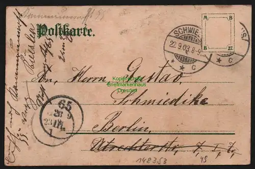 148353 AK Schwiebus Swiebodzin 1903 Friedrichskirche Weinberg II Kriegerdenkmal