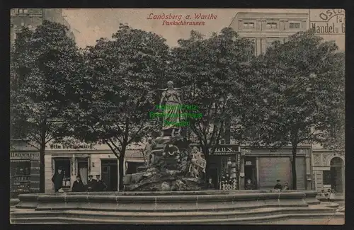 148144 AK Gorzow Wielkopolski Landsberg an der Warthe Pankschbrunnen 1907