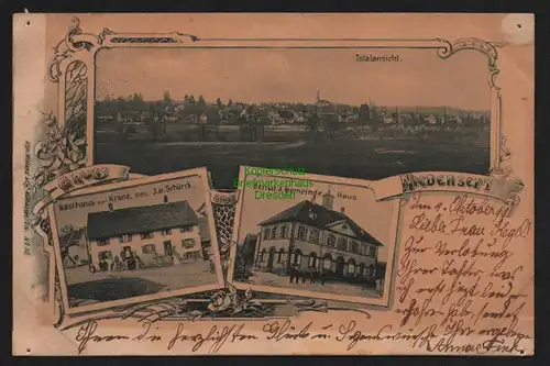 148164 AK Niedersept 1899 Seppois-le-Bas Elsass Gasthaus zur Krone Schule