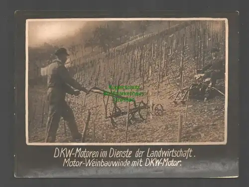 145955 Foto DKW Motoren im Dienste der Landwirtschaft Motor Weinbauwinde um 1930