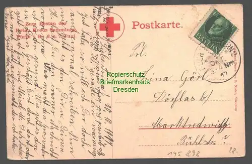 145898 AK Fürth i. B. 1914 Rote Kreuz Sammlung Heim der Freiw. Sanitätskolonne