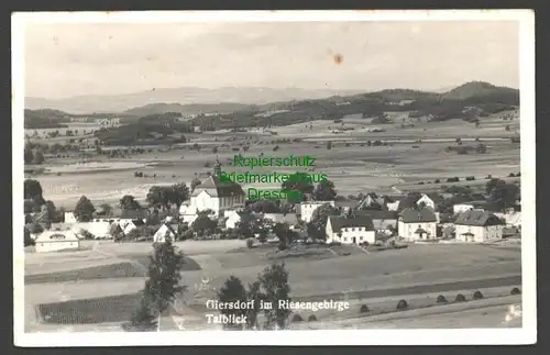 145986 AK Giersdorf im Riesengebirge Fotokarte Talblick 1943