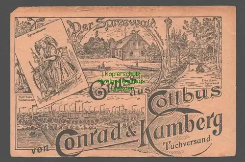 145902 AK Cottbus Winterlitho 1900 Wünsche zum Jahreswechsel Webschule