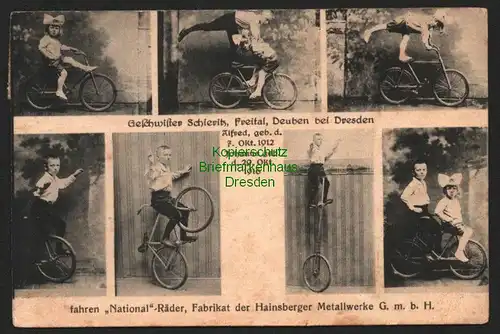 146346 AK Freital Deuben 1925 National Fahrrad Hainsberger Metallwerke