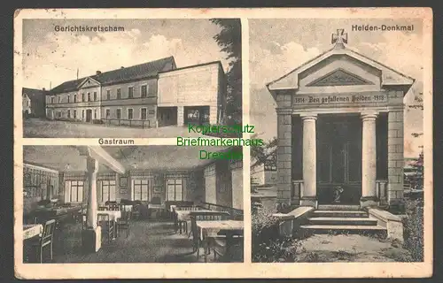 145992 AK Tschirne Czernica um 1930 Gerichtskretscham Heldendenkmal