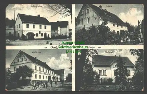 145968 AK Baucke Krs. Neisse Postagentur Schule Gasthaus Fürsterei 1920