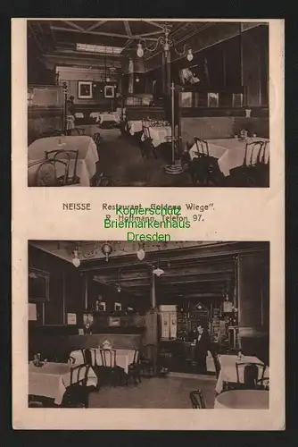 145022 AK Neisse Nysa 1926 Restaurant Goldene Wiege