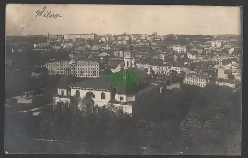 144967 AK Wilna Vilnius Litauen 1916 Panorama Luftbild Fotokarte Feldpoststation