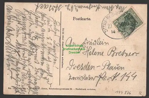 144976 AK Nieder-Reichenau 1907 Bahnpost Zittau - Reichenau Sachs.