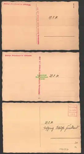 144957 3 AK Fotokarte Schloss Friedland in Böhmen Frydlant 1930