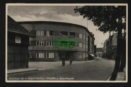 145087 AK Cüstrin Kostrzyn nad Odra Küstrin 1942 Stadtsparkasse Sparkasse Straße