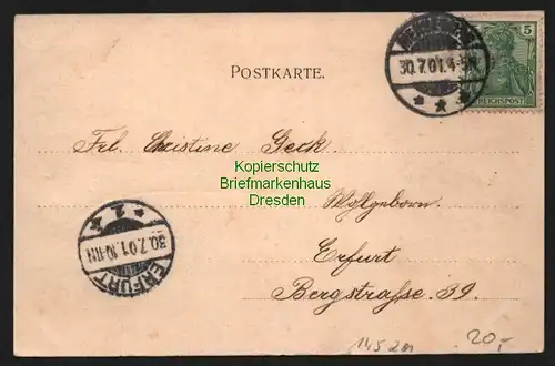 145201 AK Halle Saale Frauckeplatz 1901