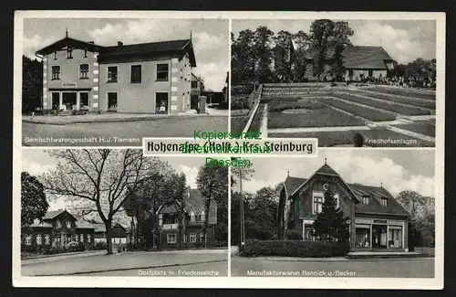 145107 AK Hohenaspe Holstein Krs. Steinberg Gemischtwarengeschäft Tiemann 1958