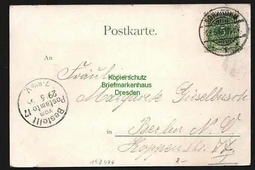 143476 AK Der Hockstein Sächsische Schweiz 1899