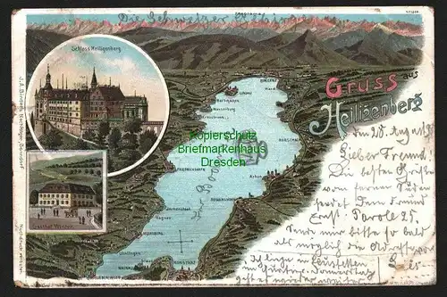 143706 AK Heiligenberg Baden 1898 Schloss Gasthof Winter