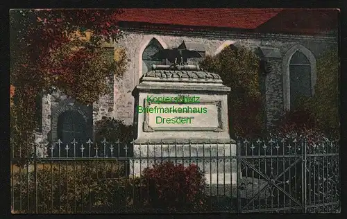 143439 AK Gräfenhainichen um 1918 Denkmal an der Kirche