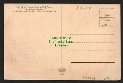 143678 AK Bärndorf Schlesische Heimatschutz Postkarten Leipelt Warmbrunn um 1925