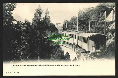 143656 AK Montreux-Oberland-Bernois-Eisenbahn Avants Zug um 1910