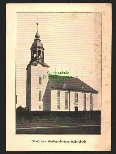 142643 AK Seifersbach bei Rossau Festpostkarte 100 jähriges Kirchenjubileum 1928