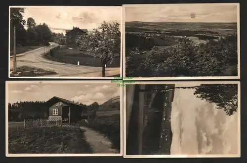 142641 4 AK Vogelsgrün bei Auerbach/Vogtl Henricohütte 1932 Fotokarte Dorfstraße