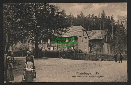 142622 AK Finsterbergen i. Th. Das Neue- oder Vierpfennighaus 1921