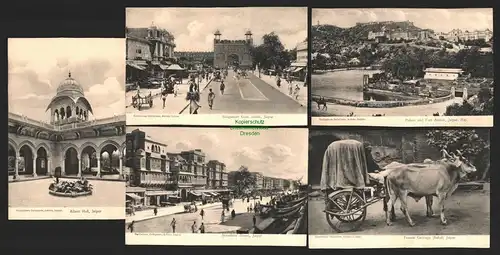 142743 5 AK Jaipur Indien Rajasthan 1907 Jewellers Street Sanganeer Gate Albert