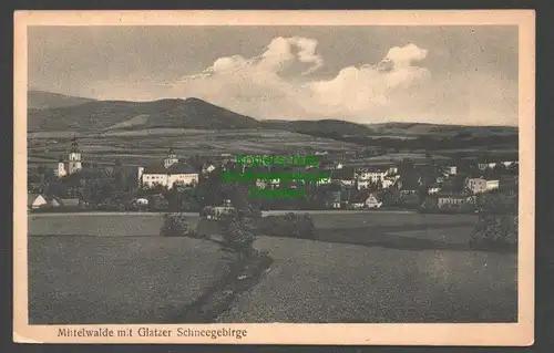 142232 AK Mittelwalde mit Glatzer Schneegebirge um 1925