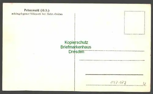 142173 AK Peterswald O.S. bei Mährisch Ostrau Rathaus um 1920