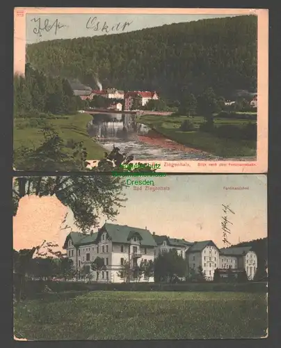 142245 2 AK Glucholazy Bad Ziegenhals Oberschlesien Ferdinandsbad 1911 1910