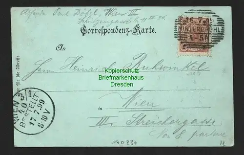 140231 AK Wilhelmswarte am Anninger 1899 Verlag Weingartshöfer Mödling