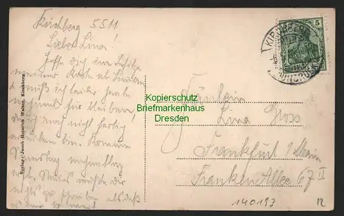 140193 AK Kirchberg Hunsrück 1911 zur zeit des dreissigjährigen Krieges