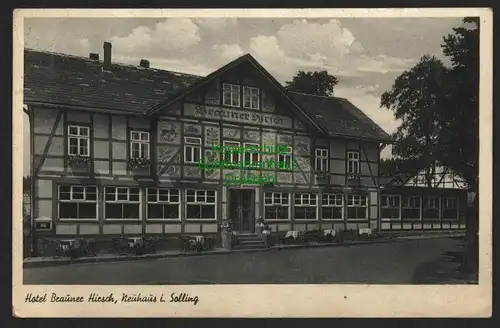 140269 AK Neuhaus im Solling Holzminden Hotel Brauner Hirsch 1951