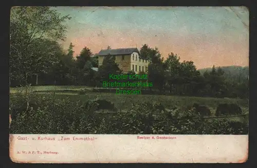 140271 AK Gasthaus Kurhaus Zum Emmethal Besitzer A. Gerstenkorn Hamburg Harburg