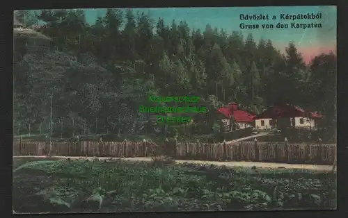 140186 AK Gruss aus den Karpaten Üdvözlet a Kárpátoktól 1915 Feldpost